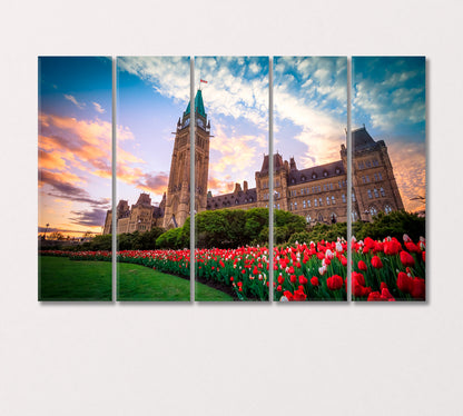 Parliament Building of Canada Canvas Print-Canvas Print-CetArt-5 Panels-36x24 inches-CetArt