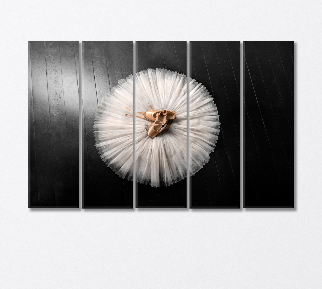Professional Ballerina Outfit Pointe Shoes and Tutu Canvas Print-Canvas Print-CetArt-5 Panels-36x24 inches-CetArt
