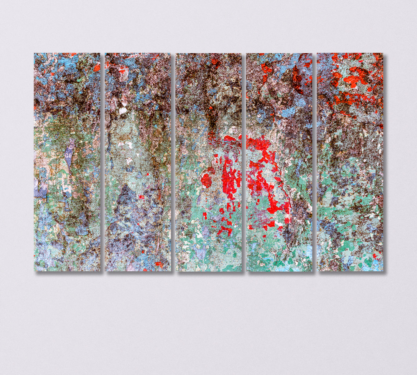 Abstract Cracked Wall Effect Canvas Print-Canvas Print-CetArt-5 Panels-36x24 inches-CetArt