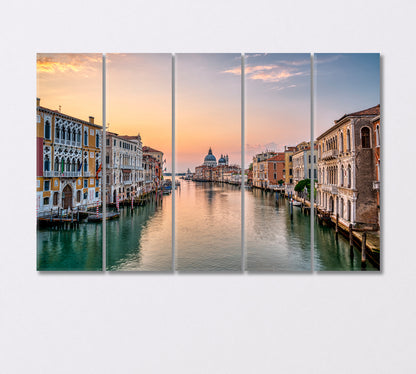 Famous Grand Canal in Venice Italy Canvas Print-Canvas Print-CetArt-5 Panels-36x24 inches-CetArt