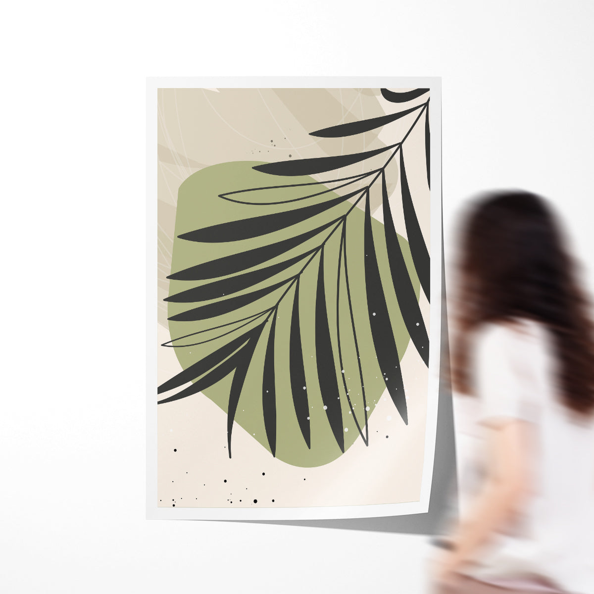 Minimalist Art Green Leaves Poster Wall Art Decor-Vertical Posters NOT FRAMED-CetArt-8″x10″ inches-CetArt
