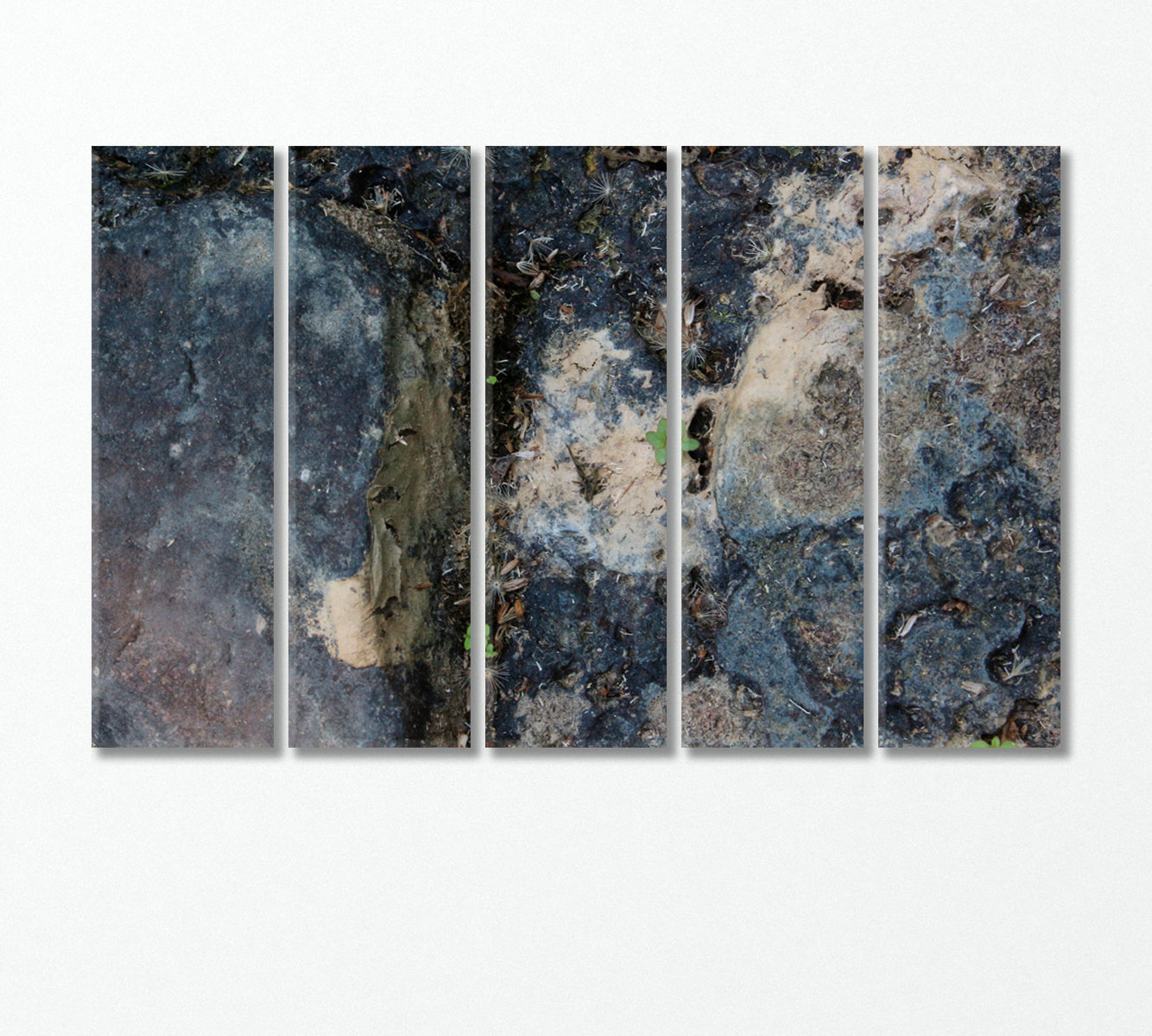Abstract Grey Rock Canvas Print-Canvas Print-CetArt-5 Panels-36x24 inches-CetArt