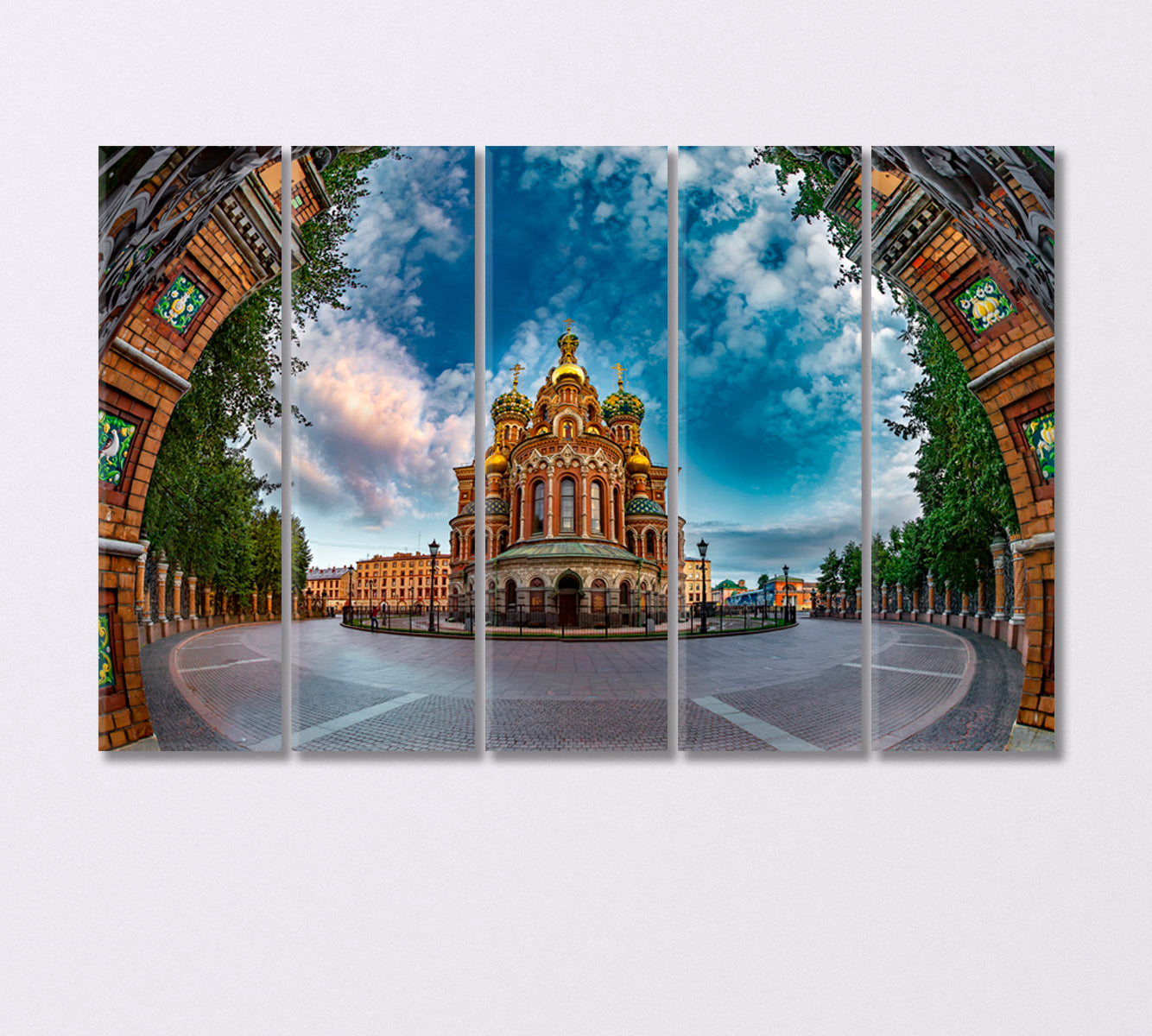 Orthodox Church Saint Petersburg Russia Canvas Print-Canvas Print-CetArt-5 Panels-36x24 inches-CetArt