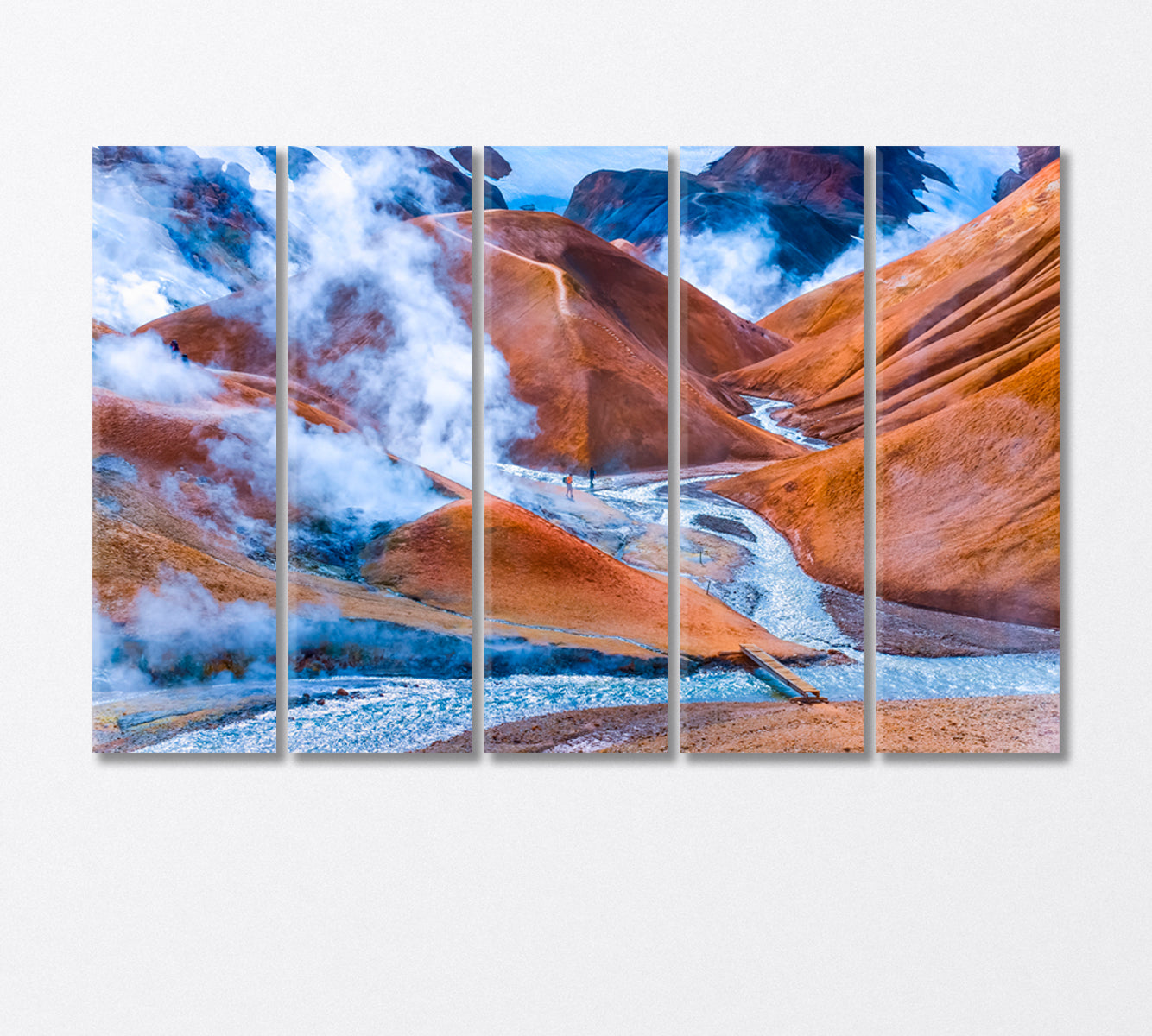 Geothermal Valley in Kerlingarfjoll Iceland Canvas Print-Canvas Print-CetArt-5 Panels-36x24 inches-CetArt