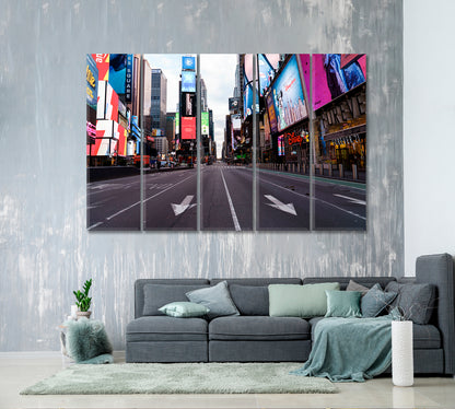 Time Square New York Canvas Print-Canvas Print-CetArt-1 Panel-24x16 inches-CetArt