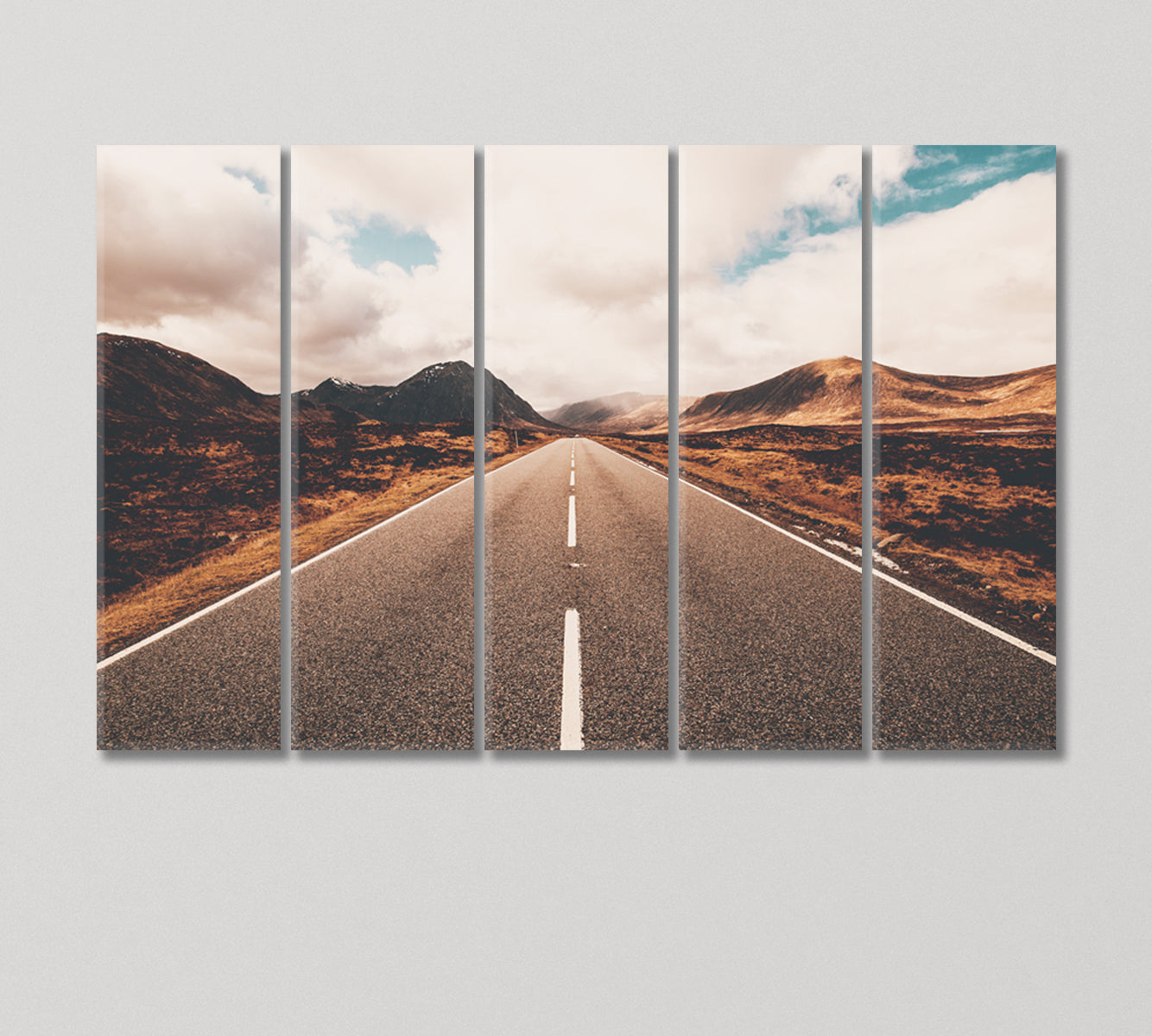 Road in Glencoe Scotland Canvas Print-Canvas Print-CetArt-5 Panels-36x24 inches-CetArt