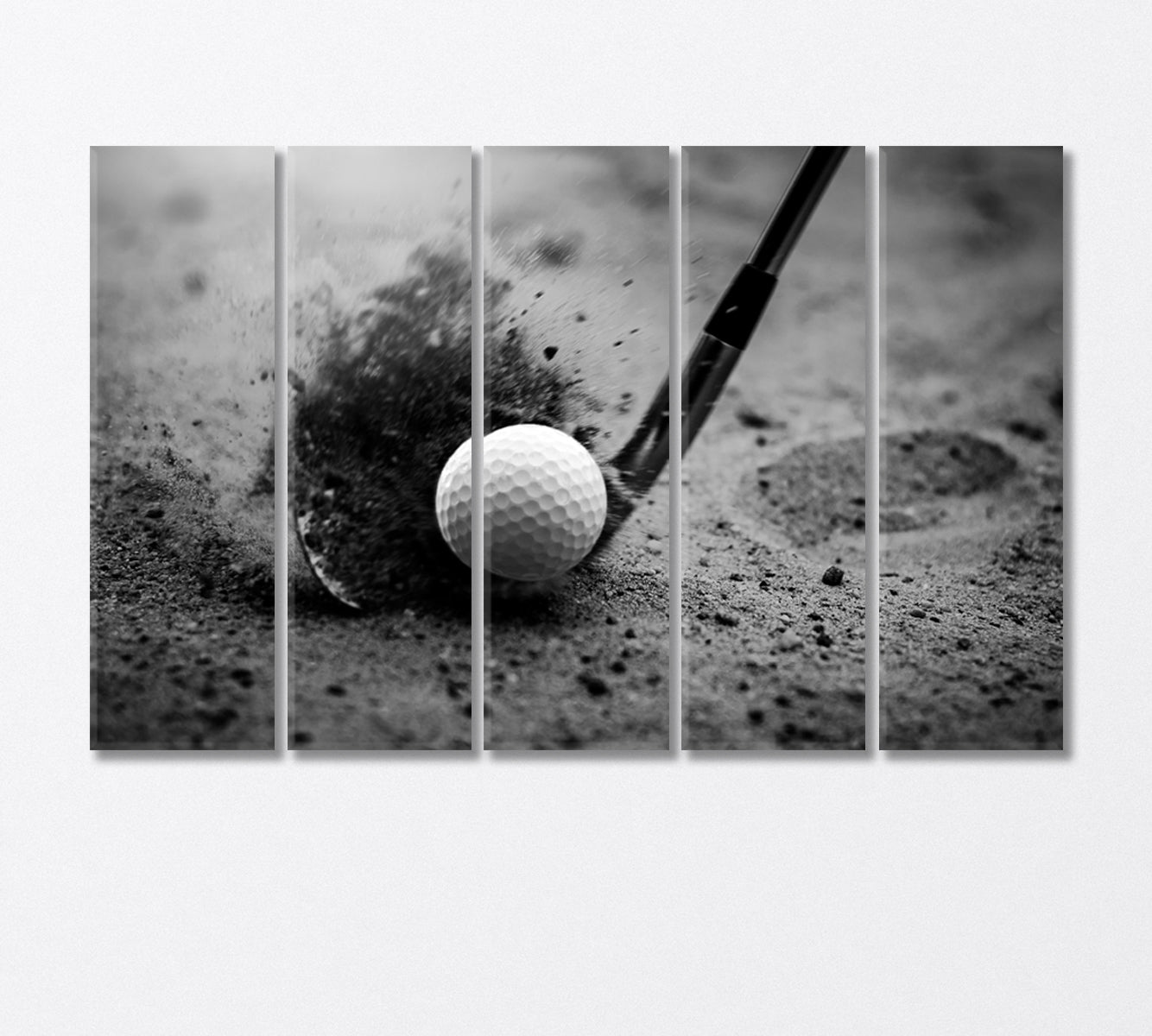 Hitting Down on the Golf Ball Canvas Print-Canvas Print-CetArt-5 Panels-36x24 inches-CetArt