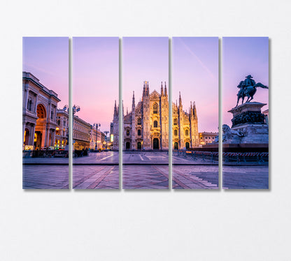 Duomo di Milano Italy Canvas Print-Canvas Print-CetArt-5 Panels-36x24 inches-CetArt