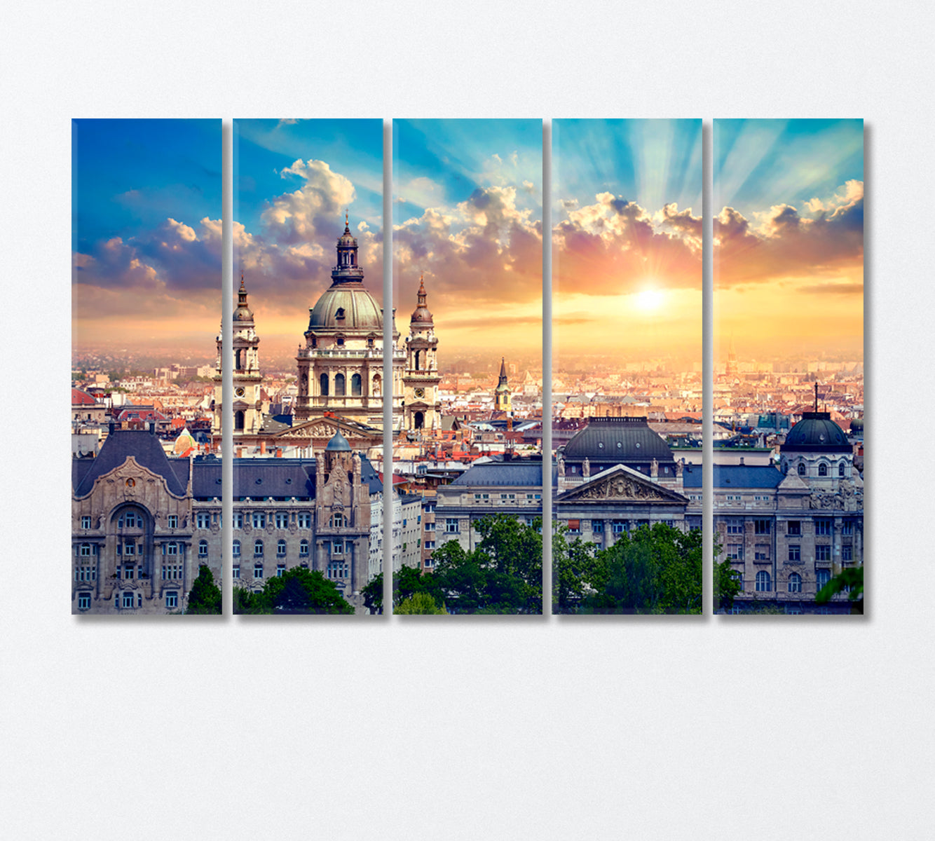 Budapest Hungary Canvas Print-Canvas Print-CetArt-5 Panels-36x24 inches-CetArt