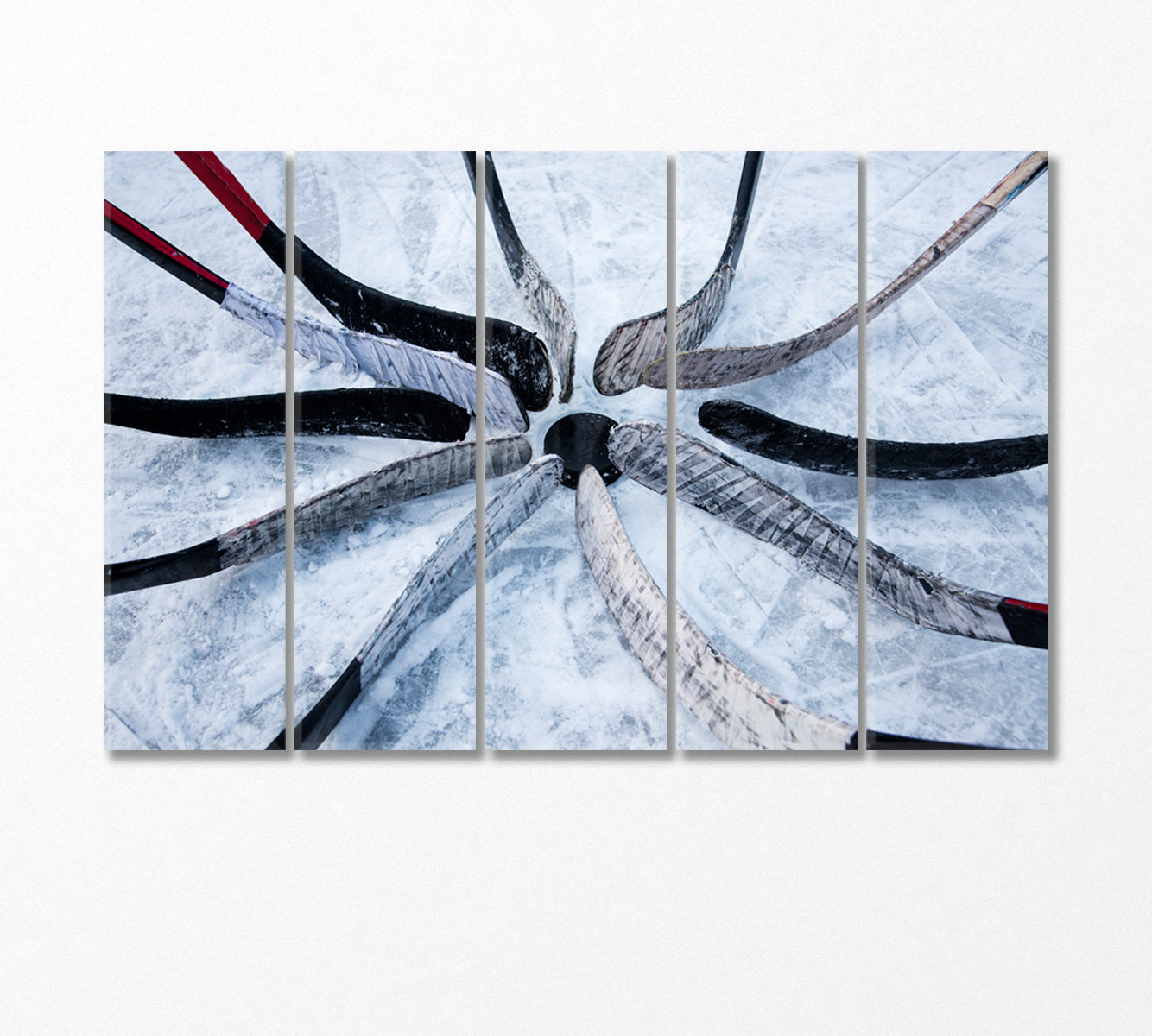 Eleven Hockey Players Canvas Print-Canvas Print-CetArt-5 Panels-36x24 inches-CetArt