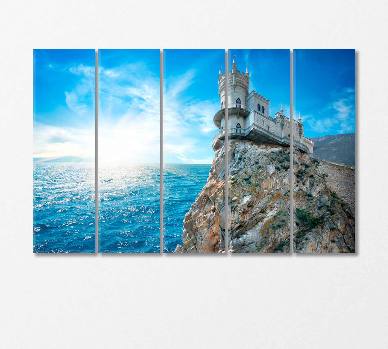 Swallow's Nest Yalta Crimea Canvas Print-Canvas Print-CetArt-5 Panels-36x24 inches-CetArt