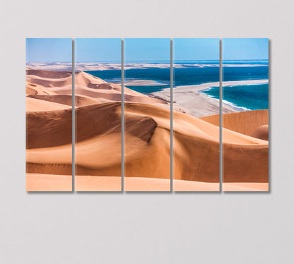 Namib Desert along Side the Atlantic Ocean Canvas Print-Canvas Print-CetArt-5 Panels-36x24 inches-CetArt