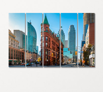 Historic Building Gooderham Toronto Canada Canvas Print-Canvas Print-CetArt-5 Panels-36x24 inches-CetArt