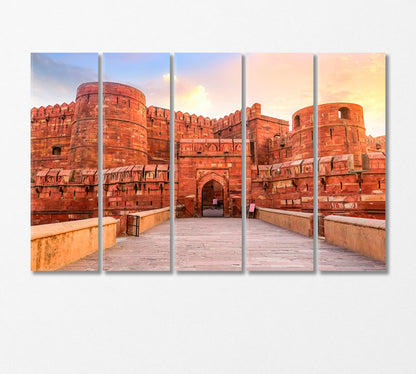 Agra Fort India Canvas Print-Canvas Print-CetArt-5 Panels-36x24 inches-CetArt