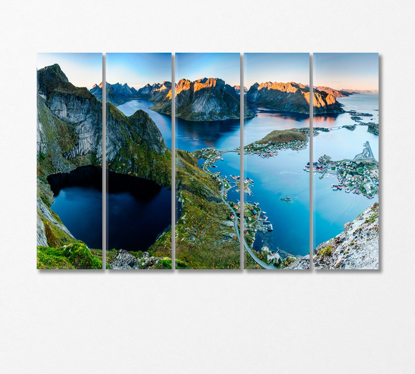 Reine Village Lofoten Islands Norway Canvas Print-Canvas Print-CetArt-5 Panels-36x24 inches-CetArt