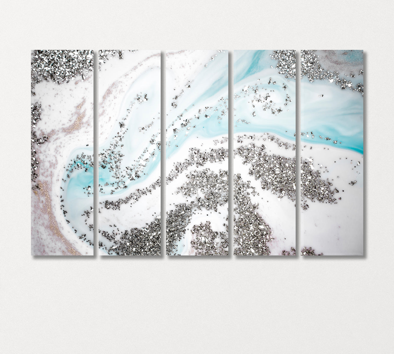 Abstract Liquid Marble in Pastel Colors Canvas Print-Canvas Print-CetArt-5 Panels-36x24 inches-CetArt