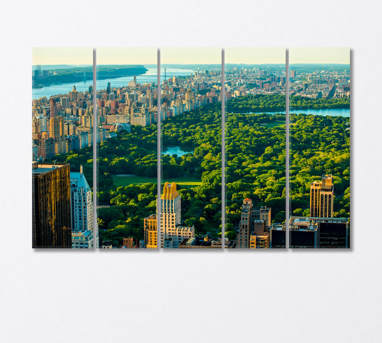 Central Park Manhattan New York Canvas Print-Canvas Print-CetArt-5 Panels-36x24 inches-CetArt