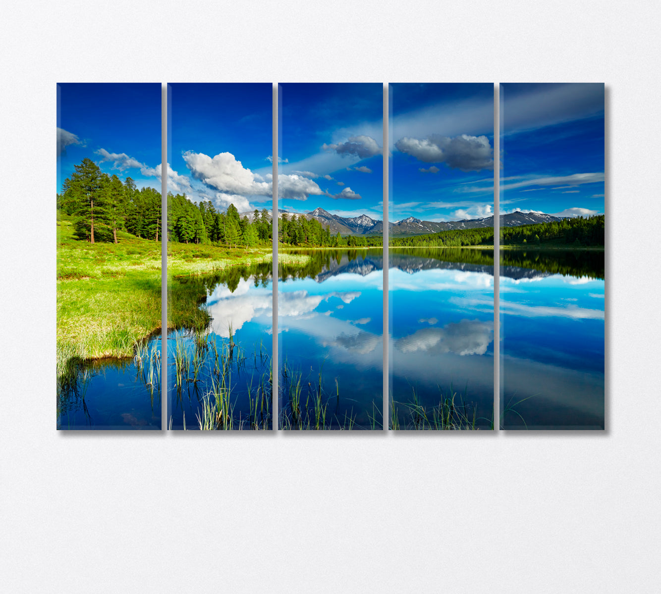 Lake in Altai Mountains Canvas Print-Canvas Print-CetArt-5 Panels-36x24 inches-CetArt