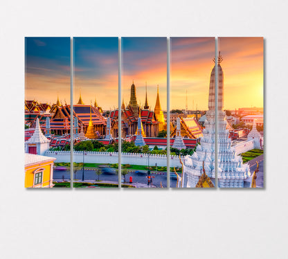 Buddhist Temple Wat Phra Keo Vietnam Canvas Print-Canvas Print-CetArt-5 Panels-36x24 inches-CetArt