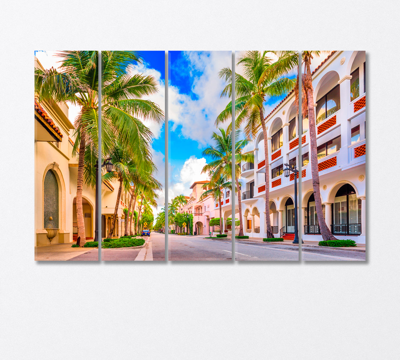 Palm Beach Florida USA Canvas Print-Canvas Print-CetArt-5 Panels-36x24 inches-CetArt