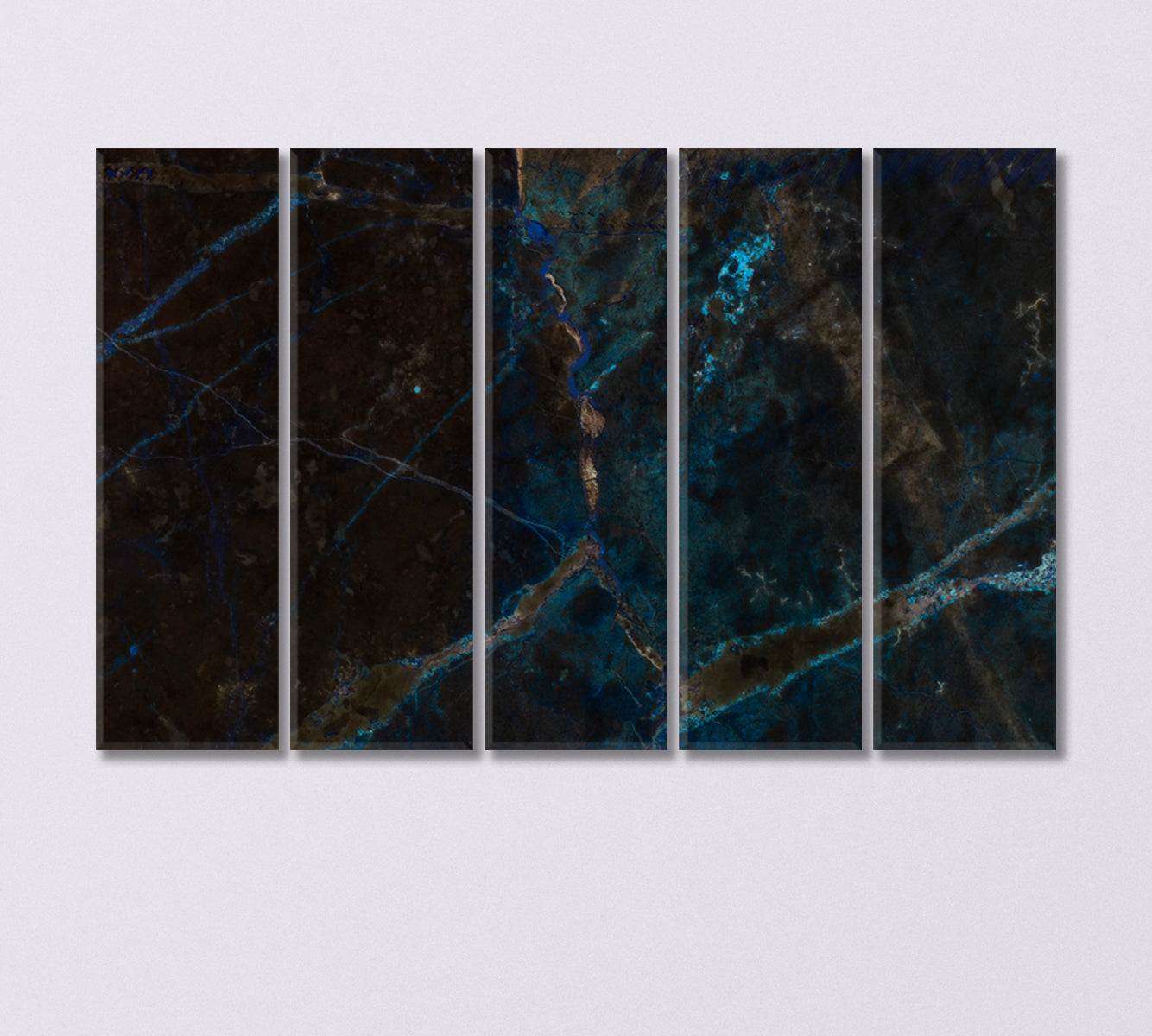 Abstract Natural Black Marble Canvas Print-Canvas Print-CetArt-5 Panels-36x24 inches-CetArt