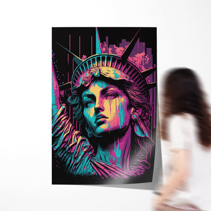 Multicolor Statue of Liberty Poster Print Modern Wall Art-Vertical Posters NOT FRAMED-CetArt-8″x10″ inches-CetArt
