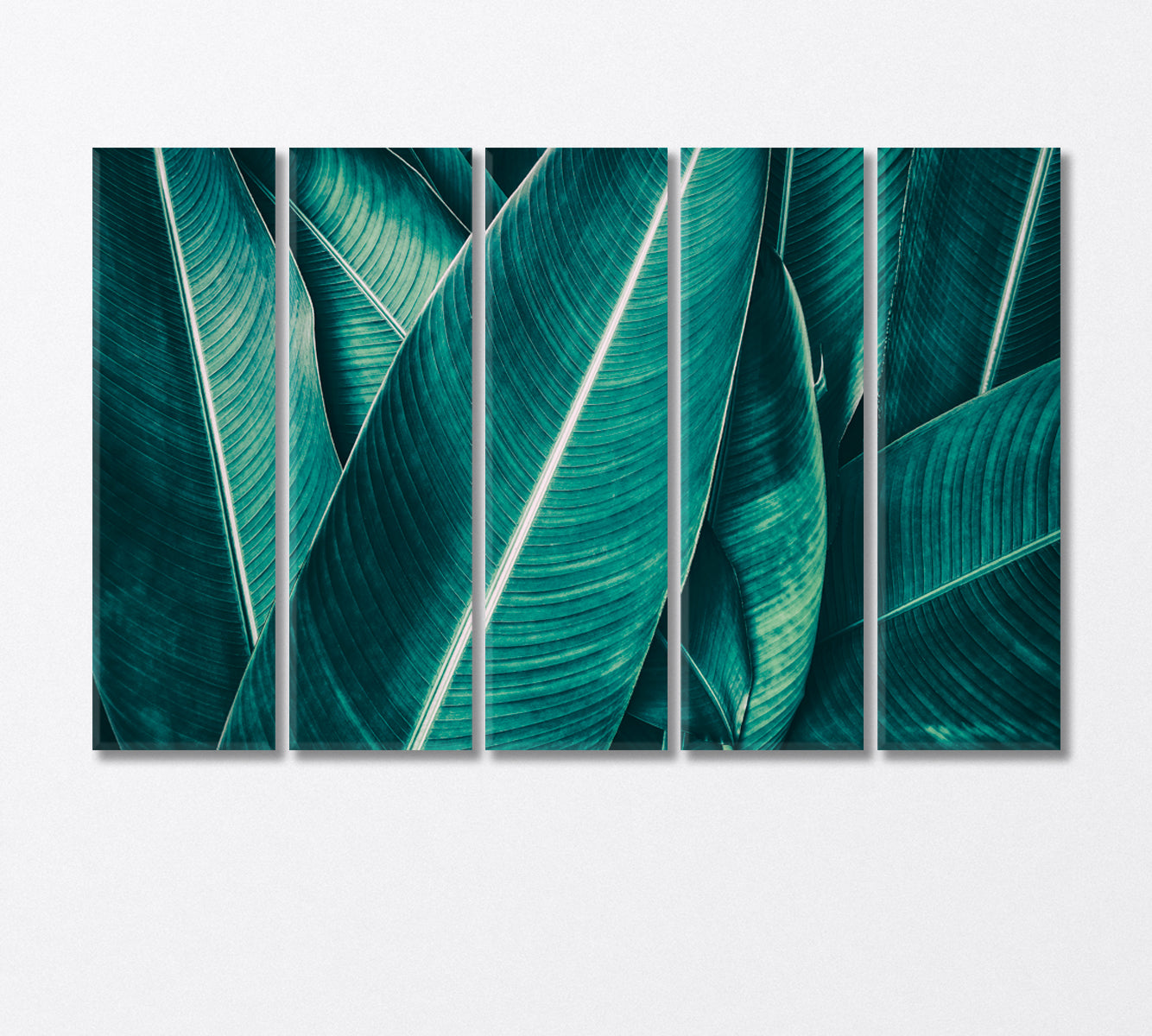 Large Tropical Leaves Canvas Print-Canvas Print-CetArt-5 Panels-36x24 inches-CetArt