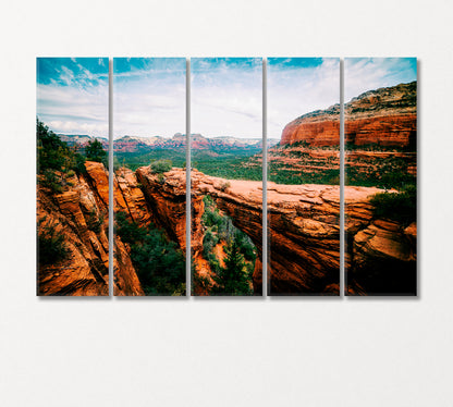 Devil's Bridge Trail Arizona USA Canvas Print-Canvas Print-CetArt-5 Panels-36x24 inches-CetArt