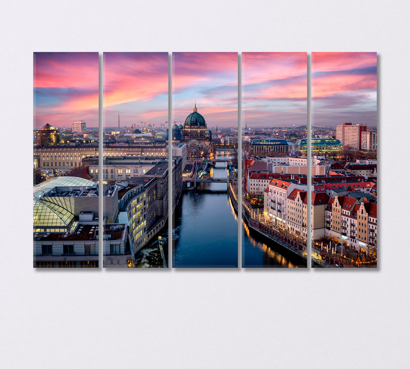 Famous Berlin Cathedral Canvas Print-Canvas Print-CetArt-5 Panels-36x24 inches-CetArt