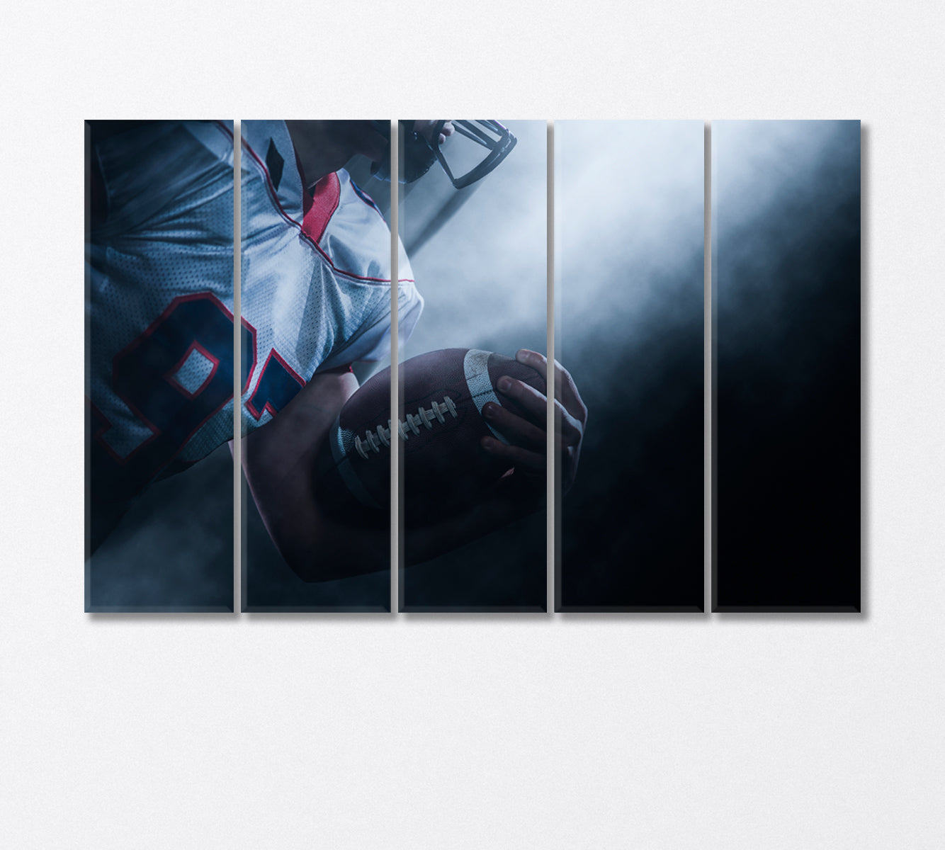 American Football Player Holding Ball Canvas Print-Canvas Print-CetArt-5 Panels-36x24 inches-CetArt
