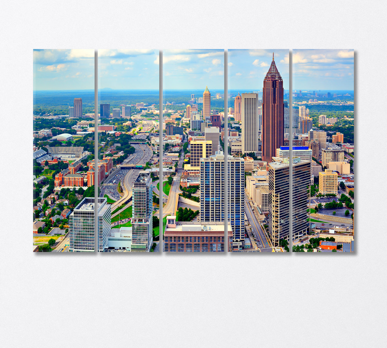 Downtown Atlanta Georgia USA Canvas Print-Canvas Print-CetArt-5 Panels-36x24 inches-CetArt