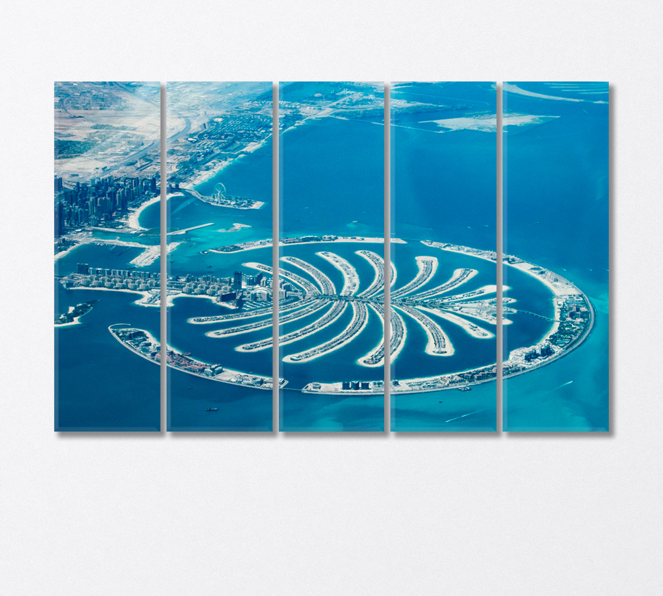 Palm Jumeirah Dubai from the Air Canvas Print-Canvas Print-CetArt-5 Panels-36x24 inches-CetArt