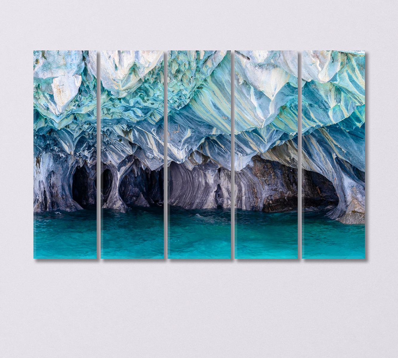 Marble Caves Lake General Carrera Chile Canvas Print-Canvas Print-CetArt-5 Panels-36x24 inches-CetArt
