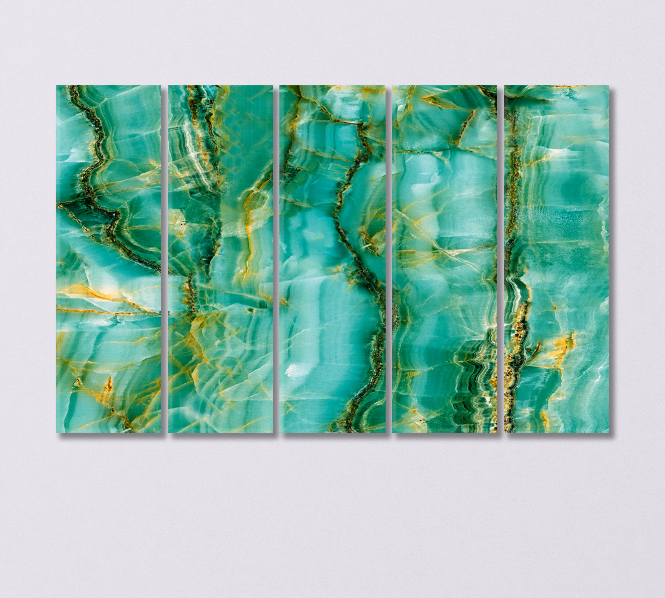 Natural Green Marble Canvas Print-Canvas Print-CetArt-5 Panels-36x24 inches-CetArt