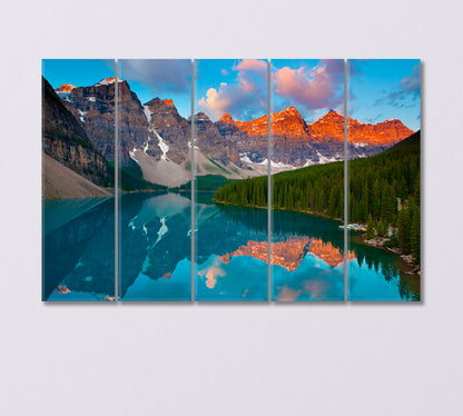 Moraine Lake at Sunrise Canvas Print-Canvas Print-CetArt-5 Panels-36x24 inches-CetArt