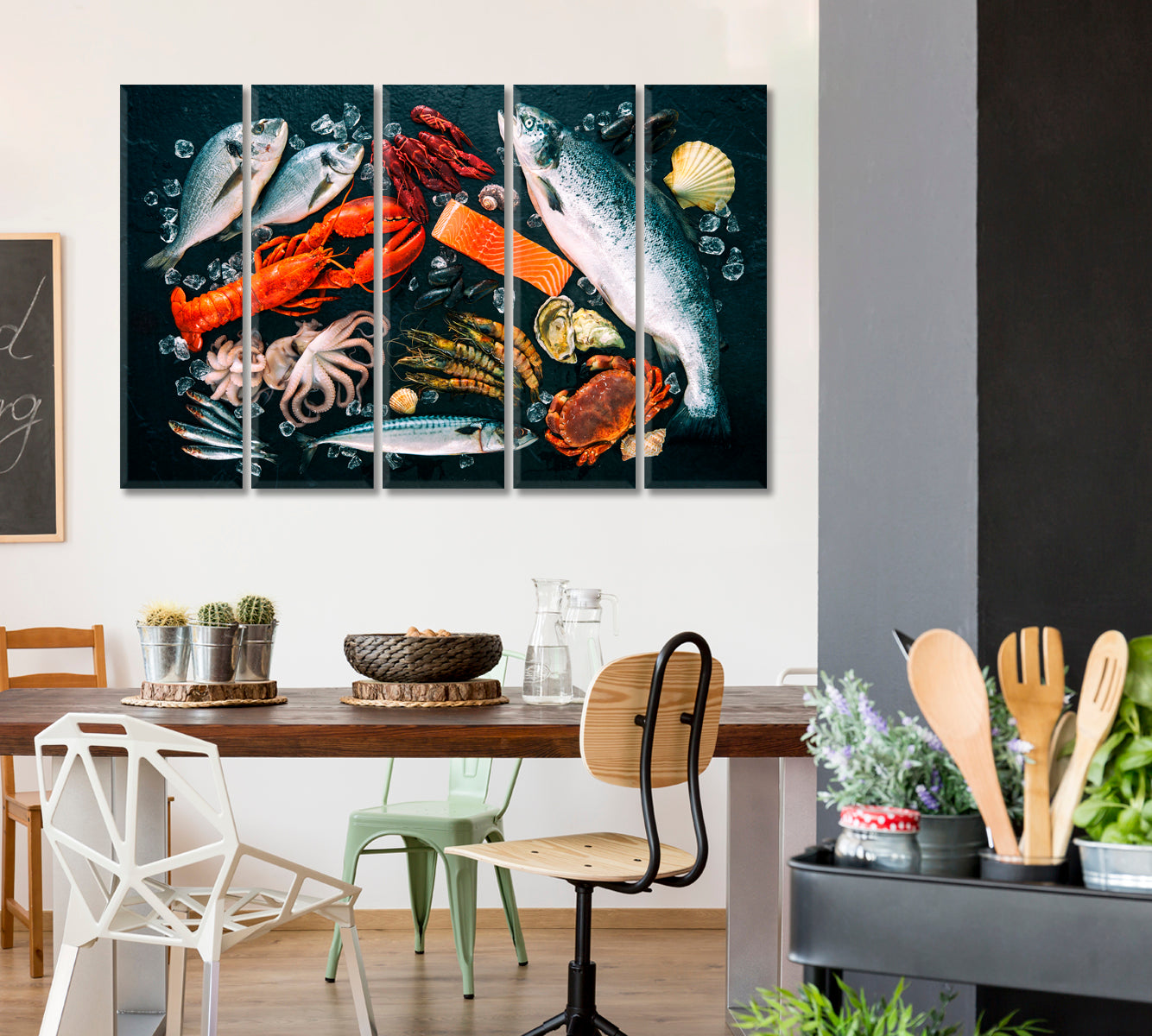 Fresh Fish and Seafood Canvas Print-Canvas Print-CetArt-1 Panel-24x16 inches-CetArt