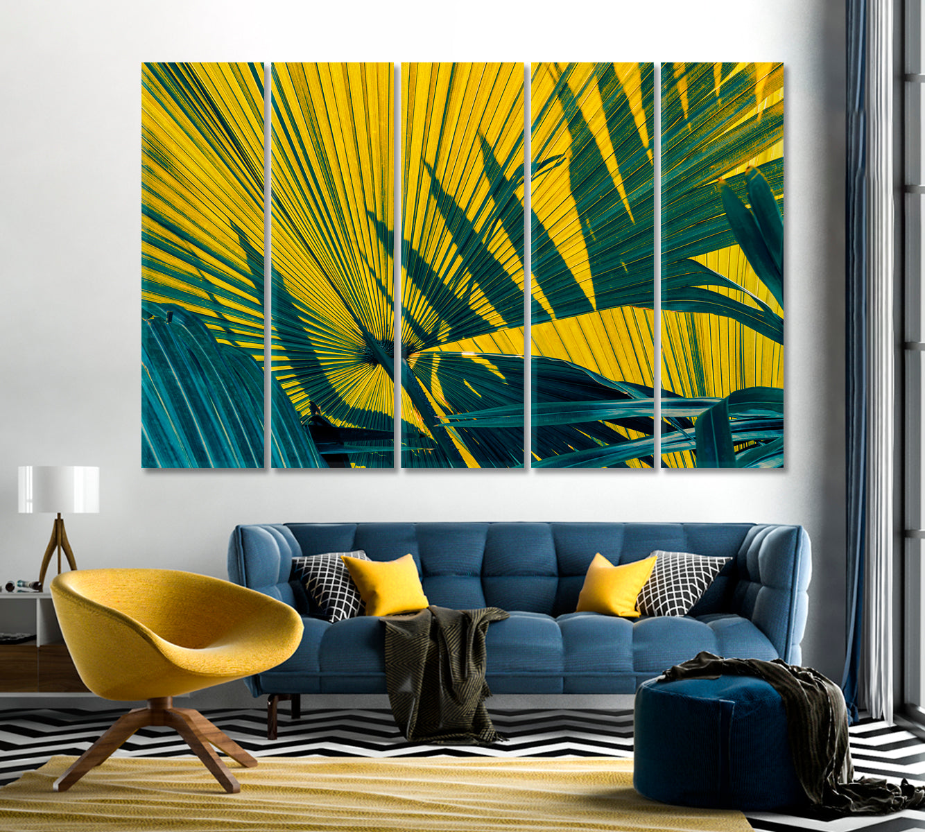 Natural Tropical Palm Leaf Canvas Print-Canvas Print-CetArt-1 Panel-24x16 inches-CetArt