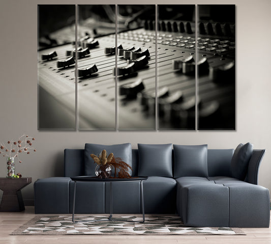 Professional Audio Mixing Console Canvas Print-Canvas Print-CetArt-1 Panel-24x16 inches-CetArt