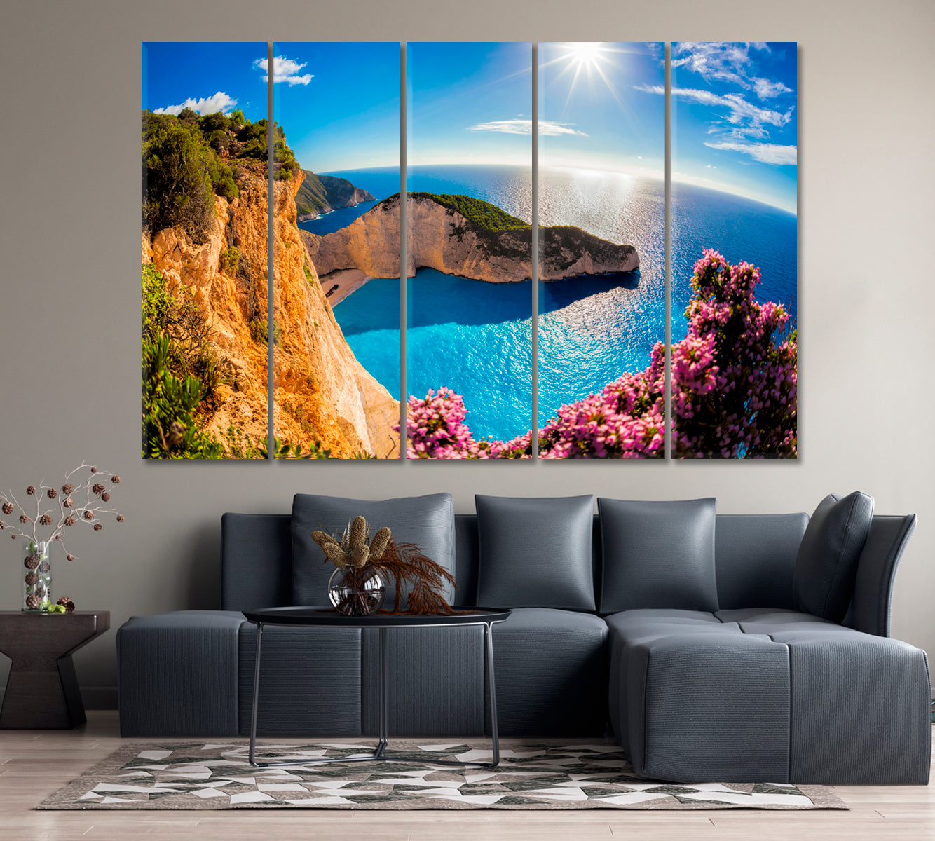 Blue Lagoon of Navagio Beach Zakynthos Island Greece Canvas Print-Canvas Print-CetArt-1 Panel-24x16 inches-CetArt