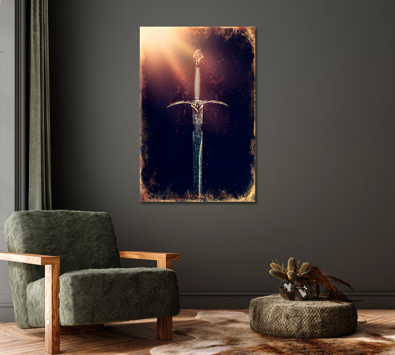 Magic Sword Canvas Print-Canvas Print-CetArt-1 panel-16x24 inches-CetArt