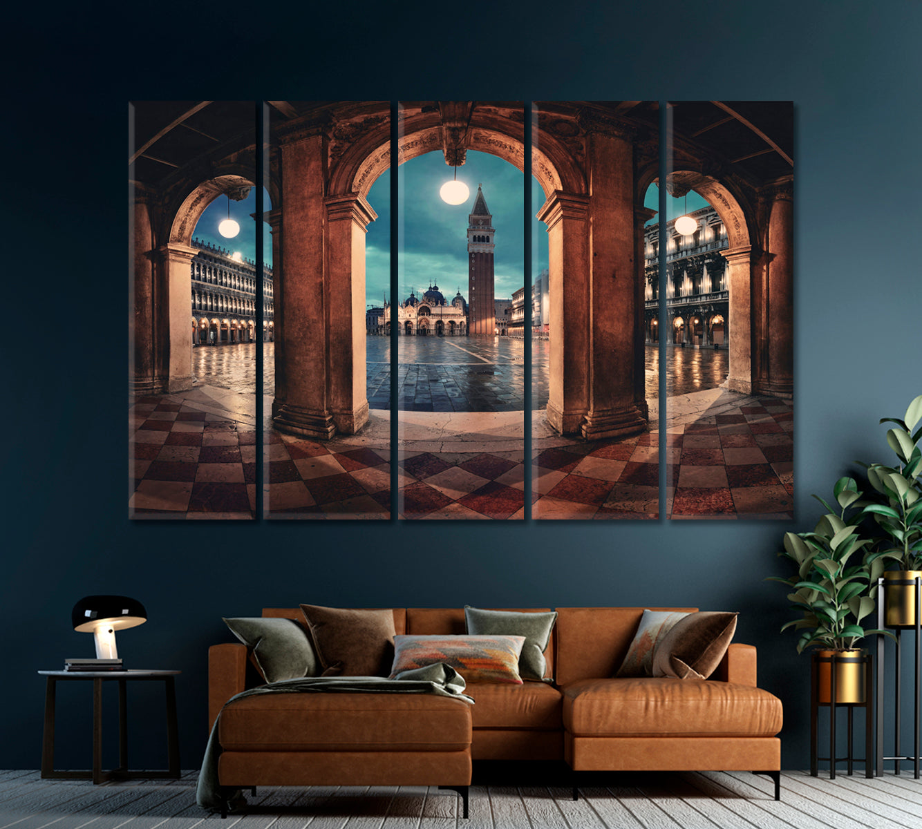 Night View of Piazza San Marco in Venice Italy Canvas Print-Canvas Print-CetArt-1 Panel-24x16 inches-CetArt