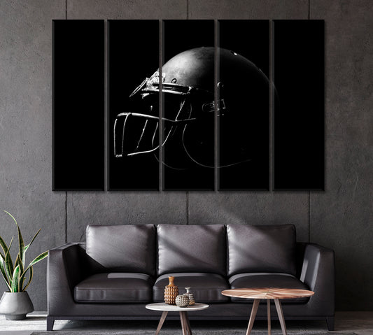 American Football Helmet Canvas Print-Canvas Print-CetArt-1 Panel-24x16 inches-CetArt