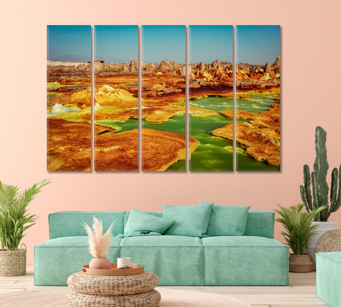 Dallol Danakil Depression Ethiopia Canvas Print-Canvas Print-CetArt-1 Panel-24x16 inches-CetArt