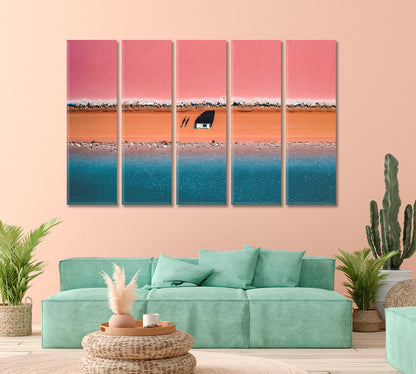 Beautiful Pink and Blue Lake Macdonnell South Australia Canvas Print-Canvas Print-CetArt-1 Panel-24x16 inches-CetArt