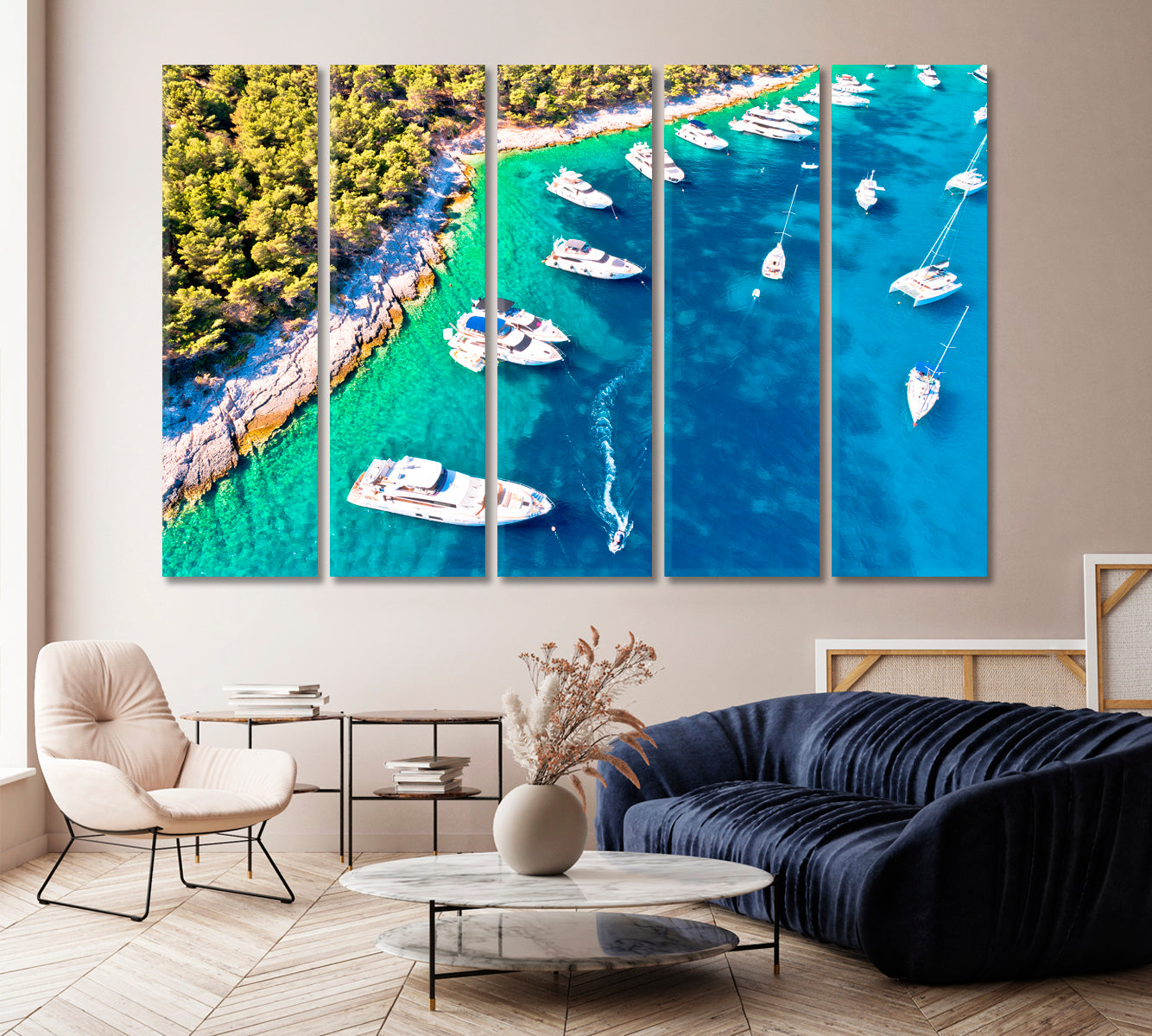 Yachting Cove on Pakleni Otoci Islands Croatia Canvas Print-Canvas Print-CetArt-1 Panel-24x16 inches-CetArt