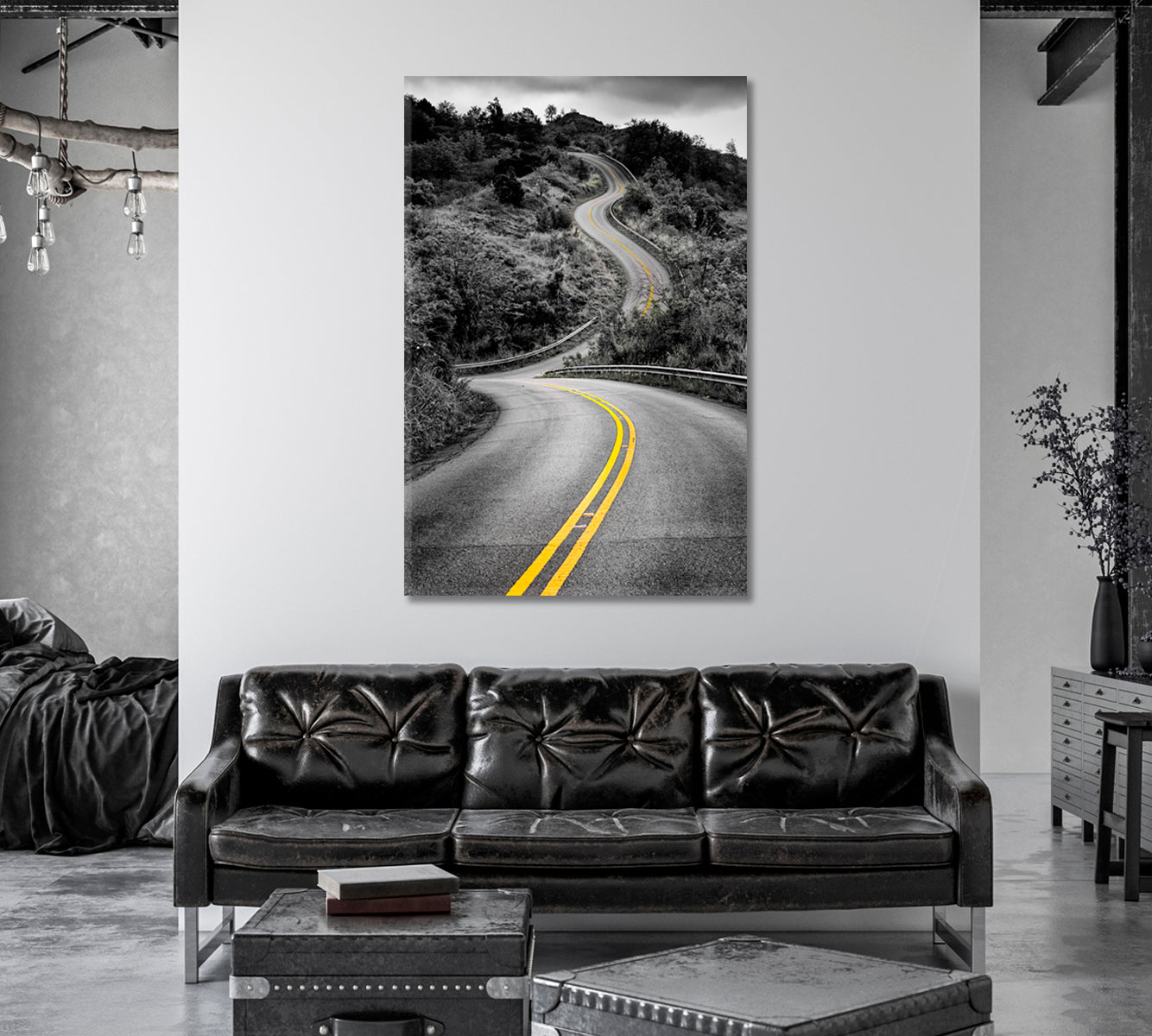 Curvy Road Kauai Hawaii USA Canvas Print-Canvas Print-CetArt-1 panel-16x24 inches-CetArt