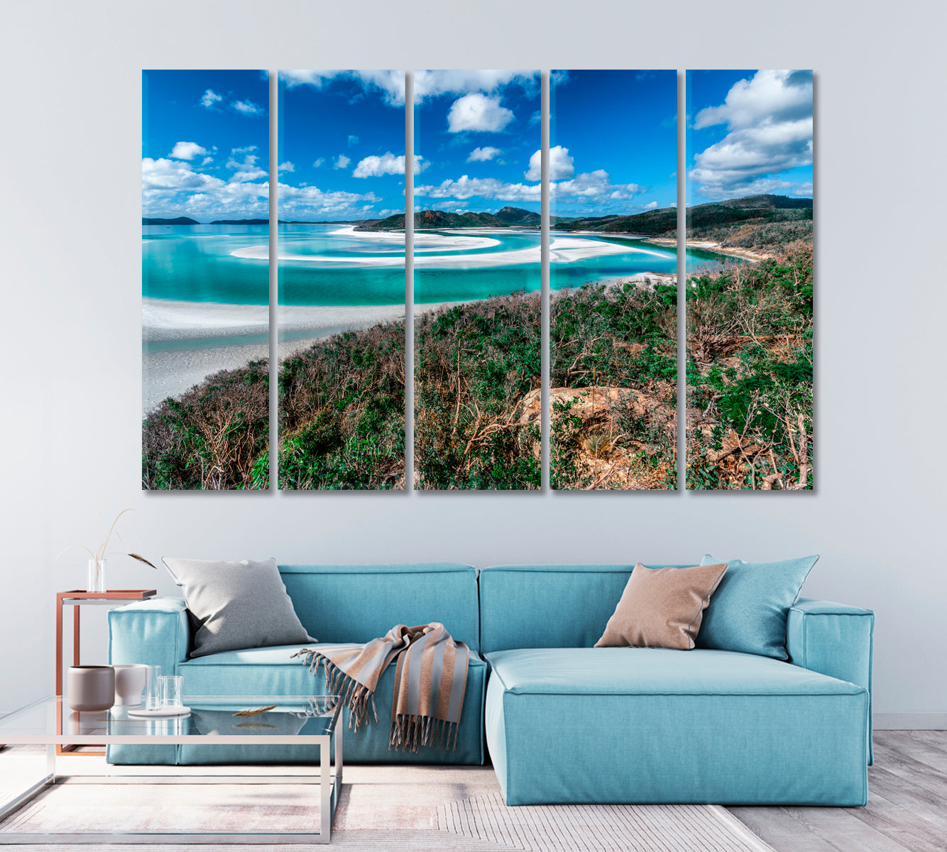 Australia Queensland Whitsunday Island Whitehaven Beach Canvas Print-Canvas Print-CetArt-1 Panel-24x16 inches-CetArt