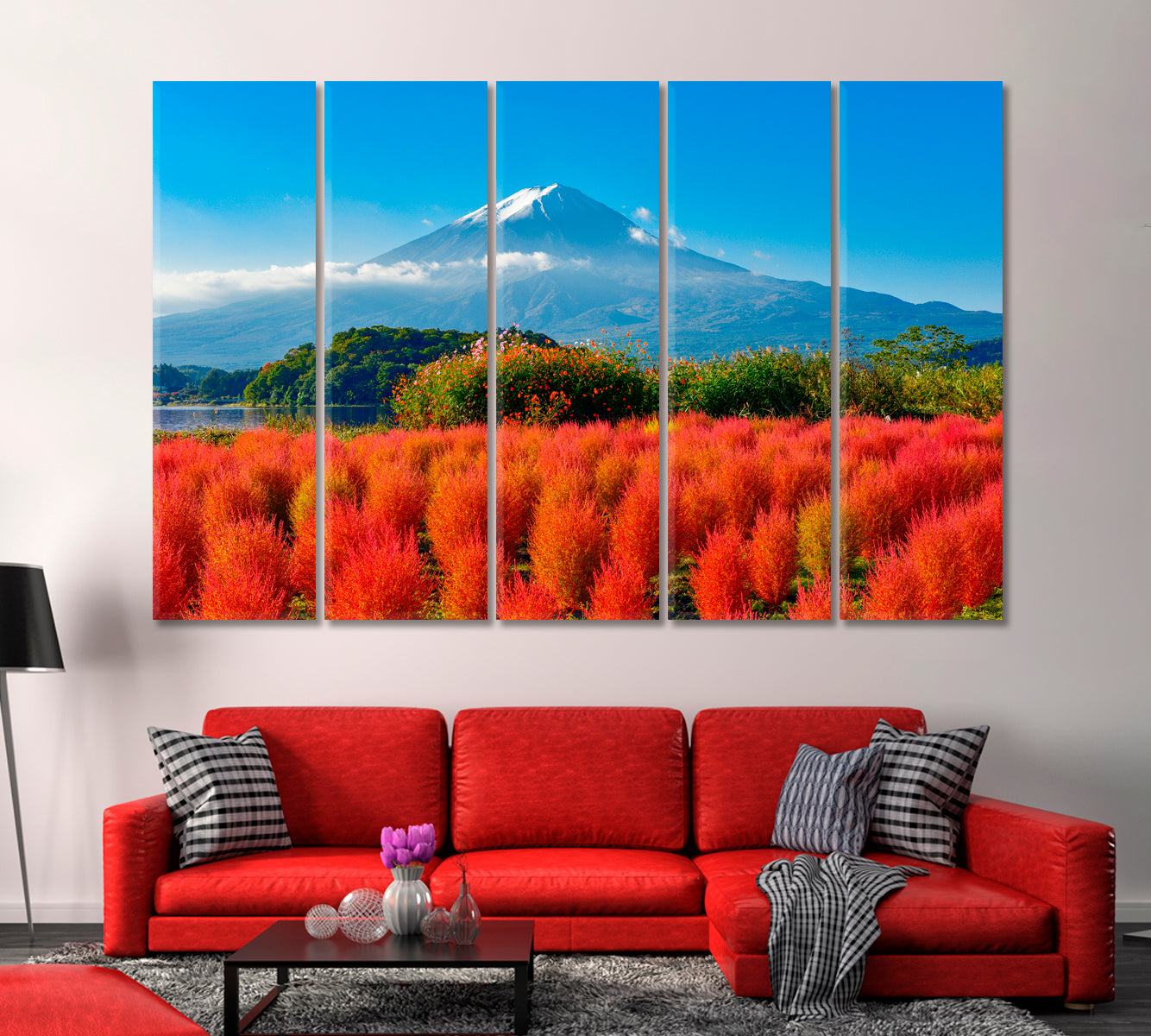 Mount Fuji in Autumn Canvas Print-Canvas Print-CetArt-1 Panel-24x16 inches-CetArt