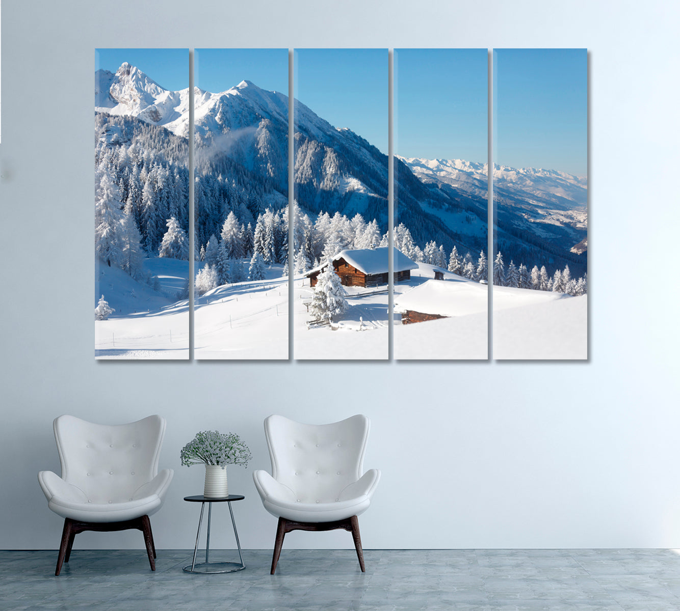 Picturesque Mountain Landscape with Lake Schlegeis Austria Canvas Print-Canvas Print-CetArt-1 Panel-24x16 inches-CetArt