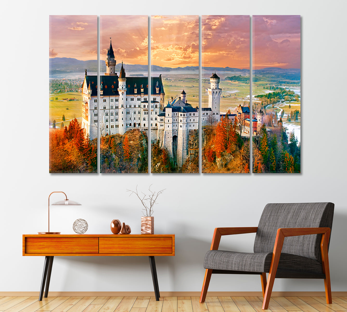 Neuschwanstein Castle Germany Canvas Print-Canvas Print-CetArt-1 Panel-24x16 inches-CetArt